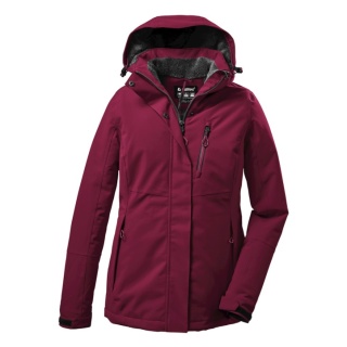 Killtec Winter Jacket KOW 140 with Hood (waterproof and windproof) dark raspberry Women