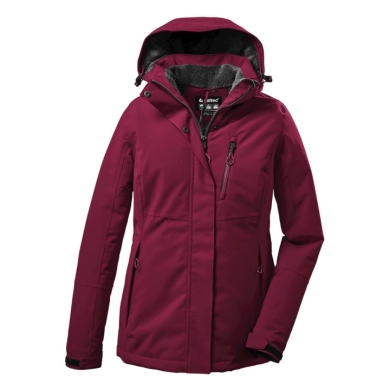 Killtec Winter Jacket KOW 140 with Hood (waterproof and windproof) dark raspberry Women