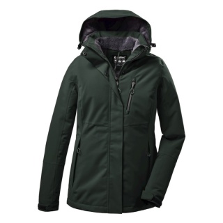 Killtec Winter Jacket KOW 140 with Hood (waterproof and windproof) dark green Women