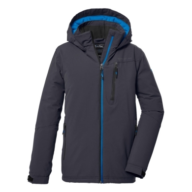 Killtec Winter Jacket KOW 159 with Hood (Functional Jacket, Wind and Waterproof) Dark Blue Boys