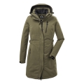 Killtec winter coat with detachable hood (waterproof and windproof, parka) olive green women