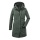 Killtec winter coat with detachable hood (waterproof and windproof, parka) green-grey Ladies