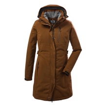 Killtec Winter coat with detachable hood (waterproof and windproof, Parka) curry yellow Women