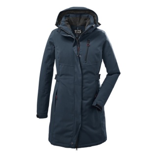 Killtec Winter coat with detachable hood (waterproof and windproof, parka) petrol blue women