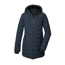 Killtec Winter Quilted Parka KOW 55 QLTD Parka with Hood (breathable, windproof, water-repellent) petrol blue ladies