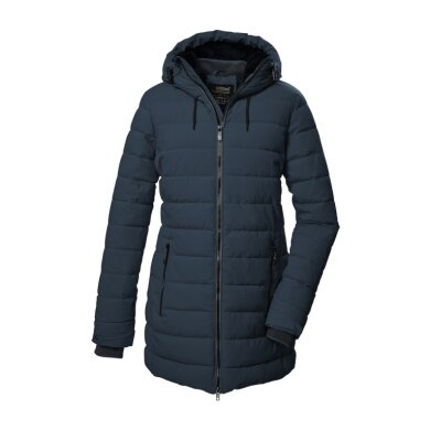 Killtec Winter Quilted Parka KOW 55 QLTD Parka with Hood (breathable, windproof, water-repellent) petrol blue ladies