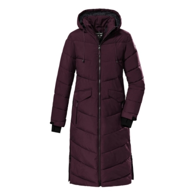 Killtec Winter Down Coat KOW 62 QLTD with Hood (breathable, water- and wind-resistant) plum violet Women