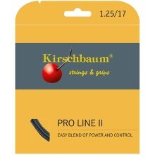 Stringing with tennis string Kirschbaum Pro Line No II (Durability+Control) black