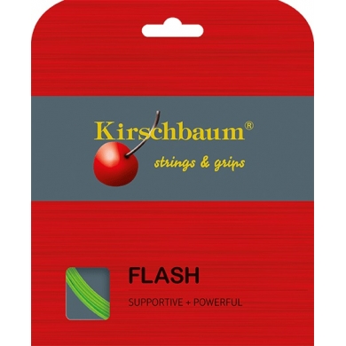 Kirschbaum Tennis String Flash (Durability+Power) lime 12m Set