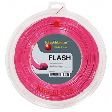 Kirschbaum Tennis String Flash (Durability+Power) pink 200m Roll