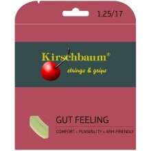 Stringing with tennis string Kirschbaum Gut Feeling (arm protection+touch) natural