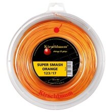 Kirschbaum Tennis String Super Smash (Durability+Control) orange 200m Roll