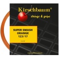 Stringing with tennis string Kirschbaum Super Smash (Durability+Control) orange