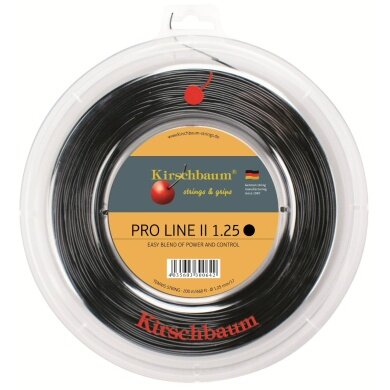 Kirschbaum Tennis String Pro Line No II (Durability+Control) black 200m roll