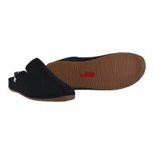 Living Kitzbühel Slippers with Leather Cap (70% Wool) Swiss Cross Black (Size 41-48)