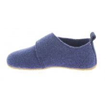 Living Kitzbuhel Slippers Velcro Model Felt (Wool) Plain dark blue Children