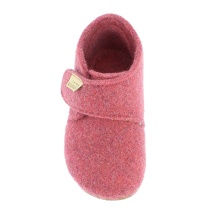 Living Kitzbuhel Slippers Velcro Model Felt (Wool) - high shaft - plain Kids pink Toddlers (18-26)