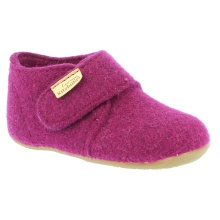 Living Kitzbuhel Slippers Velcro Model Felt (Wool) - high shaft - plain Kids violet Children (27-30)