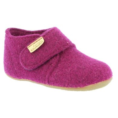 Living Kitzbuhel Slippers Velcro Model Felt (Wool) - high shaft - plain Kids violet Children (27-30)