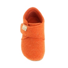 Living Kitzbuhel Slippers Velcro Model Felt (rec. Wool) - high shaft - Plain Kids orange Children (24-26)