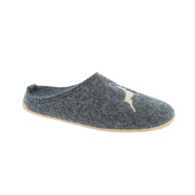 Living Kitzbuhel Slippers Slipper Jumping Deer (100% Merino Wool) Anthracite Grey Women