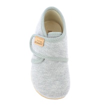 Living Kitzbühel Slippers Velcro Jersey (100% Cotton) Solid Colour Kids Light Grey Toddlers (18-26)