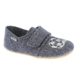 Living Kitzbühel Velcro Model Felt Football Stick (recycled wool) dark blue Slippers Toddlers