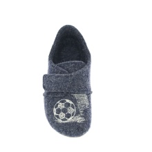 Living Kitzbühel Velcro Model Felt Football Stick (recycled wool) dark blue Slippers Toddlers