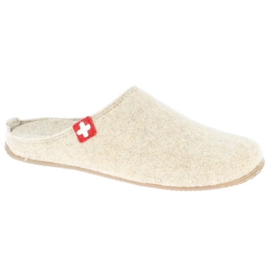 Living Kitzbuhel Slippers Felt Slipper (70% Wool) Swiss Cross camel brown