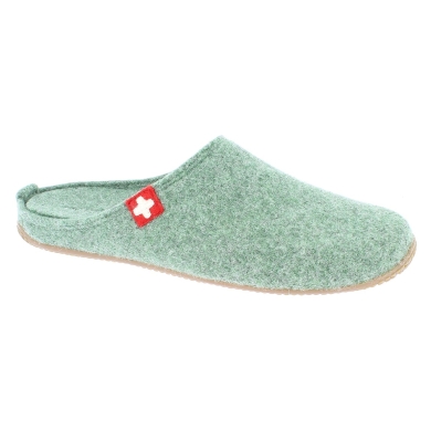 Living Kitzbuhel Slippers Felt Slipper (70% Wool) Swiss Cross forest green