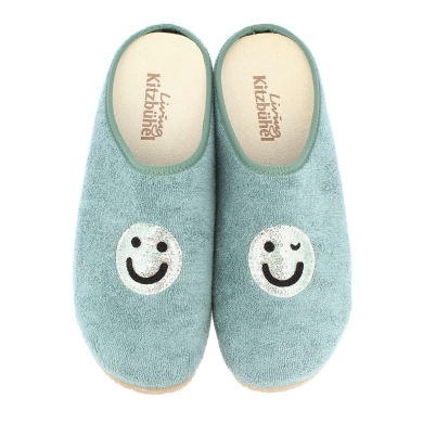 Living Kitzbühel Slippers Fleece Smiley (Cotton) Mint Green Ladies