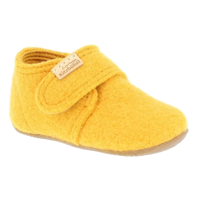 Living Kitzbühel Slippers Velcro Model (Virgin Wool) Kids 2024 Yellow Toddlers (24-26)