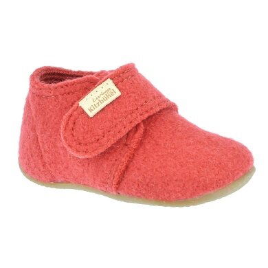 Living Kitzbühel Slippers Velcro Model (Pure Wool) Kids 2024 Red Toddlers (24-26)