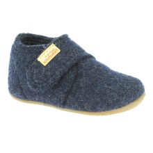 Living Kitzbühel Slippers Velcro Model (Sheep Wool) Kids 2024 Night Blue Children (27-30)