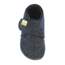 Living Kitzbühel Slippers Velcro Model (Sheep Wool) Kids 2024 Night Blue Children (27-30)