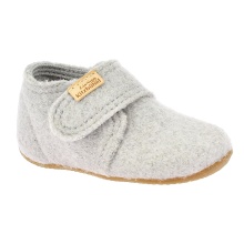 Living Kitzbühel Slippers Velcro Model (Virgin Wool) Kids 2024 Light Grey Children (27-30)