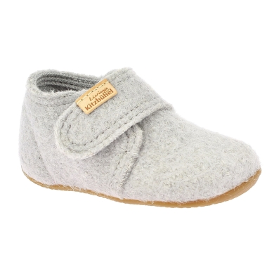 Living Kitzbühel Slippers Velcro Model (Virgin Wool) Kids 2024 Light Grey Toddlers (24-26)