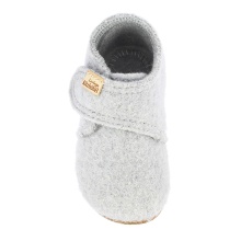 Living Kitzbühel Slippers Velcro Model (Virgin Wool) Kids 2024 Light Grey Toddlers (24-26)