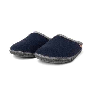 Living Kitzbühel Slippers (Pure Wool) Dark Blue Men