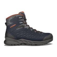 Lowa Hiking Shoes Explorer II Mid GTX (Trekking, Travel, waterproof) navy blue/orange Men