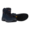 Lowa Hiking Boots Renegade Mid LL (All-Terrain, waxed nubuck, leather lining) dark blue/orange Men