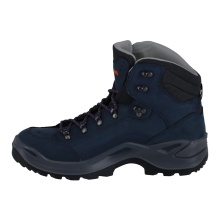 Lowa Hiking Boots Renegade Mid LL (All-Terrain, waxed nubuck, leather lining) dark blue/orange Men