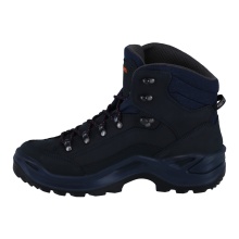 Lowa Hiking Boots Renegade Mid GTX (All-Terrain, Nubuck leather, waterproof) navy blue/orange Men