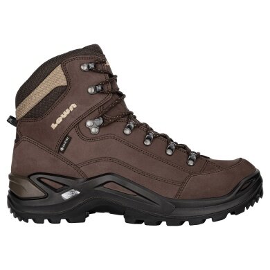 Lowa Hiking Shoes Renegade Mid GTX (All-Terrain, Nubuck leather, waterproof) espresso brown Men