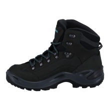 Lowa Hiking Boots Renegade Mid GTX (All-Terrain, Nubuck leather, waterproof) asphalt grey/turquoise Women