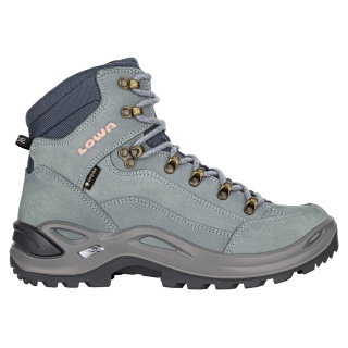 Lowa Hiking Boots Renegade Mid GTX (All-Terrain, Nubuck leather, waterproof) ice blue/salmon Women