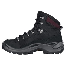 Lowa Hiking Boots Renegade Mid GTX (All-Terrain, Nubuck Leather, waterproof) black/bordeaux Women