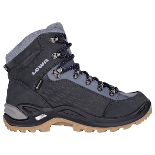 Lowa Hiking Boots Renegade Warm Mid GTX (Winter-All-Terrain, waterproof) navy blue/ice blue Women