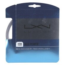 Stringing with tennis string Luxilon Alu Power 1.20 (Durability+Power) silver