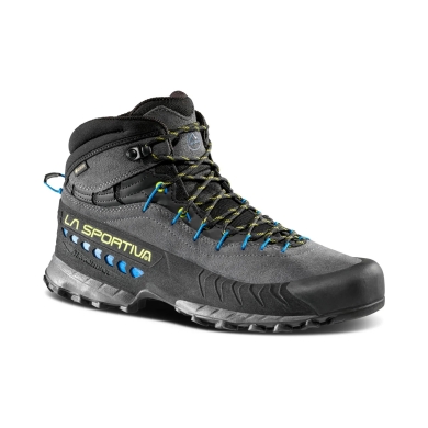 La Sportiva Hiking Shoes TX 4 Mid GTX (Approach, Waterproof, Mid-High) Carbon Grey/Lime Men